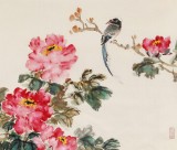 【已售】曲逸之 四尺《万叶红绡剪尽春》 著名花鸟画家