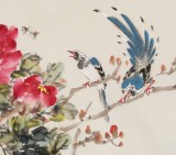 【已售】曲逸之 四尺《云想衣裳花想容》 著名花鸟画家