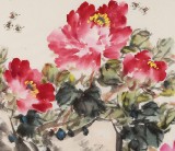 【已售】曲逸之 四尺《云想衣裳花想容》 著名花鸟画家