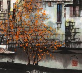 【已售】苗雨 四尺斗方《江南秋韵》 辽宁工美教授 师从吴冠中