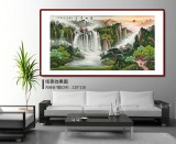 【已售】吴东 六尺《宝地生金》 著名易经风水画家