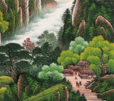 【已售】吴东 六尺《宝地生金》 著名易经风水画家