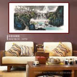 【已售】张慧仁 四尺《春山流泉图》 广西山水画家协会常务理事