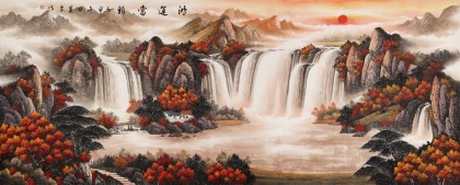 【已售】吴东 小八尺《鸿运当头》 著名易经风水画家