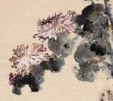 【已售】名家李明成大四尺国画《菊花图》（询价）