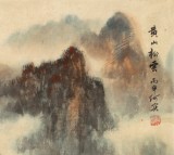 【已售】何实 四尺三开《黄山松云》吉林著名山水画家
