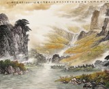 【已售】李碧峰 小八尺《碧湖秋韵图》 中国书画家协会理事