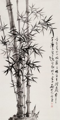 何华贤 四尺《咬定青山不放松》  颍淮书画名家