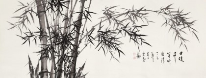 【已售】何华贤 小六尺《日暖千竿竹自清》 颍淮书画名家