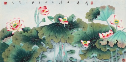 【已售】张洪山 四尺《荷香四溢》