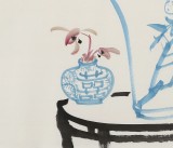 【已售】黄云鸿 四尺斗方《三友图》