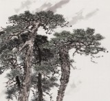 【已售】邹本财 三尺《松下问童子》  公主岭市美协常务副主席