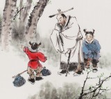 【已售】邹本财 三尺《松下问童子》  公主岭市美协常务副主席