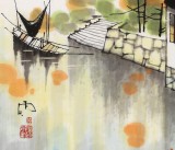 【已售】苗雨 四尺斗方《江南秋韵》 辽宁工美教授 师从吴冠中