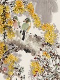 王宝钦 四条屏《清香久远》 当代花鸟牡丹画名家（询价）