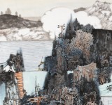 张勇 四尺斗方《春云暮合》 吉林著名山水画家