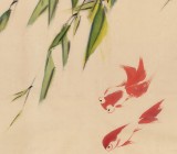 【已售】肖映梅 四尺斗方《如鱼得水》 当代大写意花鸟画名家（询价）