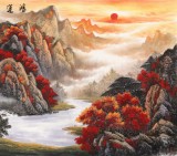 【已售】吴东 六尺《鸿运当头》 著名易经风水画家