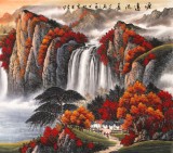 【已售】吴东 六尺《源远流长》 著名易经风水画家