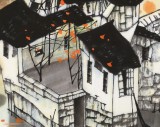 【已售】苗雨 四尺斗方《秋日的江南》 辽宁工美教授 师从吴冠中