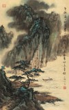 【已售】何实 四尺三开《扁舟来往无牵绊》 吉林著名山水画家
