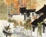 【已售】苗雨 四尺斗方《秋日的江南》 辽宁工美教授 师从吴冠中