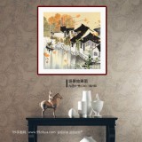 【已售】苗雨 四尺斗方《秋日的江南》 辽宁工美教授 师从吴冠中