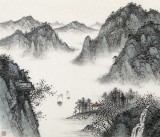 【已售】刘金河 四尺《轻舟放棹归何许》 国家画院山水名家