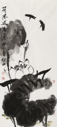 李绍山 三尺《荷风送香气》 花鸟画名家