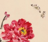 【已售】曲逸之 四尺斗方《富贵平安》 中国美术学院著名花鸟画家