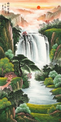 【已售】吴东 四尺《福地安居》 著名易经风水画家