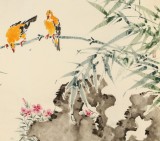 曲逸之 四尺《平安图》  河南省著名花鸟画家