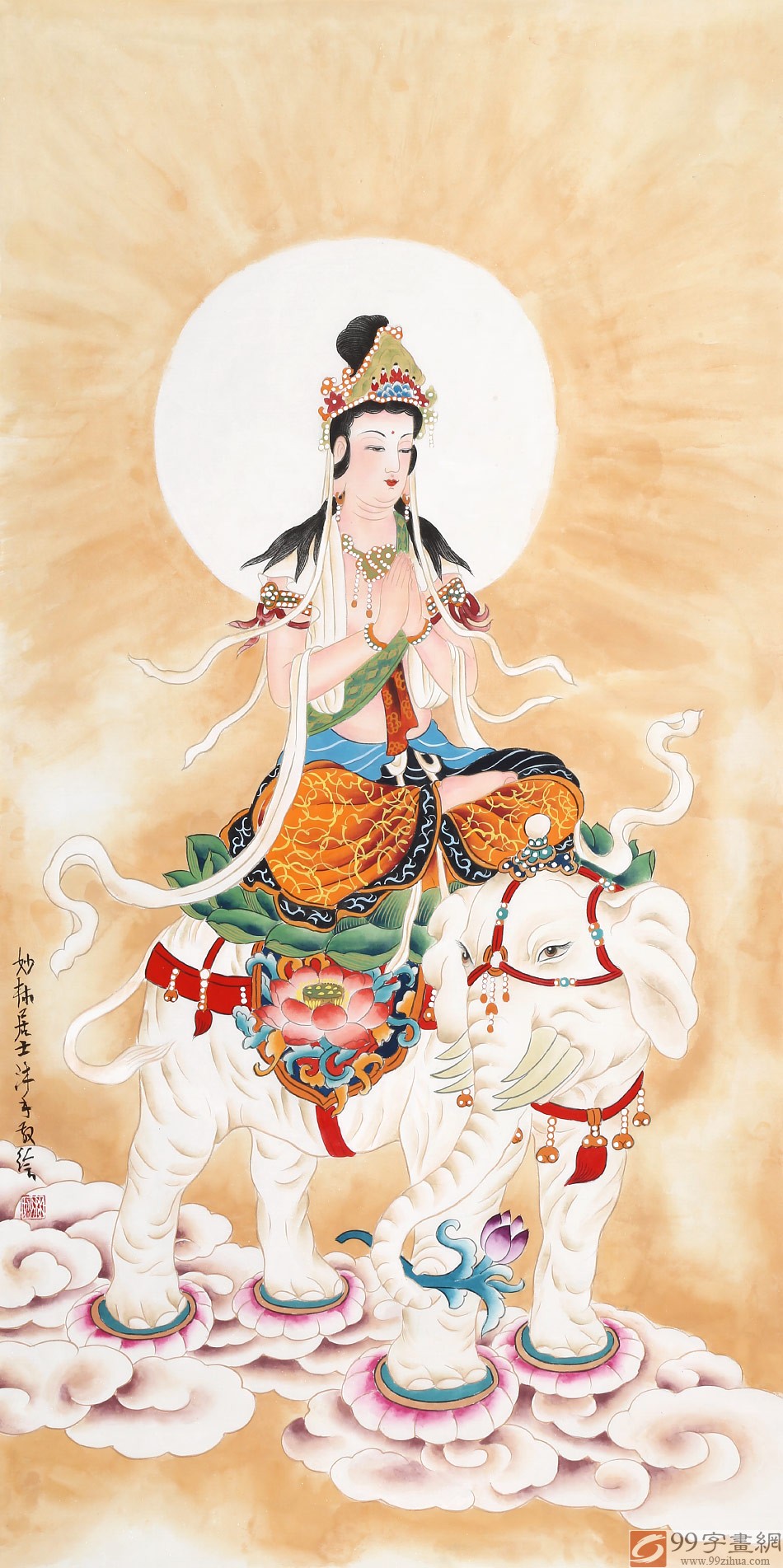 已售南海禅寺妙林居士四尺普贤菩萨