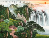 吴东 小八尺《春山揽胜》 著名易经风水画家