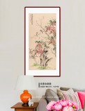 【已售】皇甫小喜 四尺《紫气东来 花开富贵》 河南著名花鸟画家