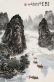 申凌翔 四尺三开《家住漓江云水间 》 广西山水画名家