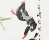 【已售】张春奇 三尺《春江水暖鸭先知》 徐悲鸿纪念馆艺术中心理事