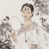 杨西沐 四尺《荷塘清韵》 中国美术家协会会员（询价）