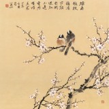 【已售】皇甫小喜 四尺斗方《墙角数枝梅》 河南著名花鸟画家