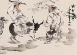 杨西沐 六尺对开《乡村纪事》 中国美术家协会会员（询价）