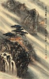 【已售】何实 四尺三开《隐居图》 吉林著名山水画家