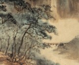 【已售】何实 四尺三开《华山雄姿》 吉林著名山水画家