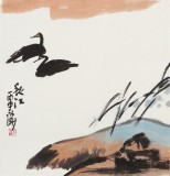 【已售】王永刚 三尺斗方《秋江》 国家一级美术师