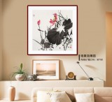 【已售】苗雨 四尺斗方《夏日荷香》 辽宁工美教授 师从吴冠中