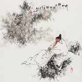 【已售】张春奇 四尺斗方《太白醉酒诗》 徐悲鸿纪念馆艺术中心理事