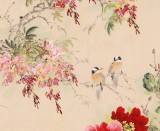 【已售】皇甫小喜 四尺《花开月圆》 河南著名花鸟画家