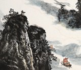 申凌翔 四尺三开《雨后漓江》 广西山水画名家