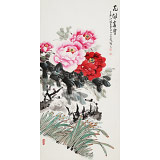 【已售】梁景欣 三尺《花开富贵》 青大美院