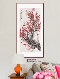 【已售】朱祖义 四尺《红梅绽放天下春》 中国老子书画院副院长