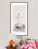 【已售】南海禅寺 妙林居士 四尺《南海观音》